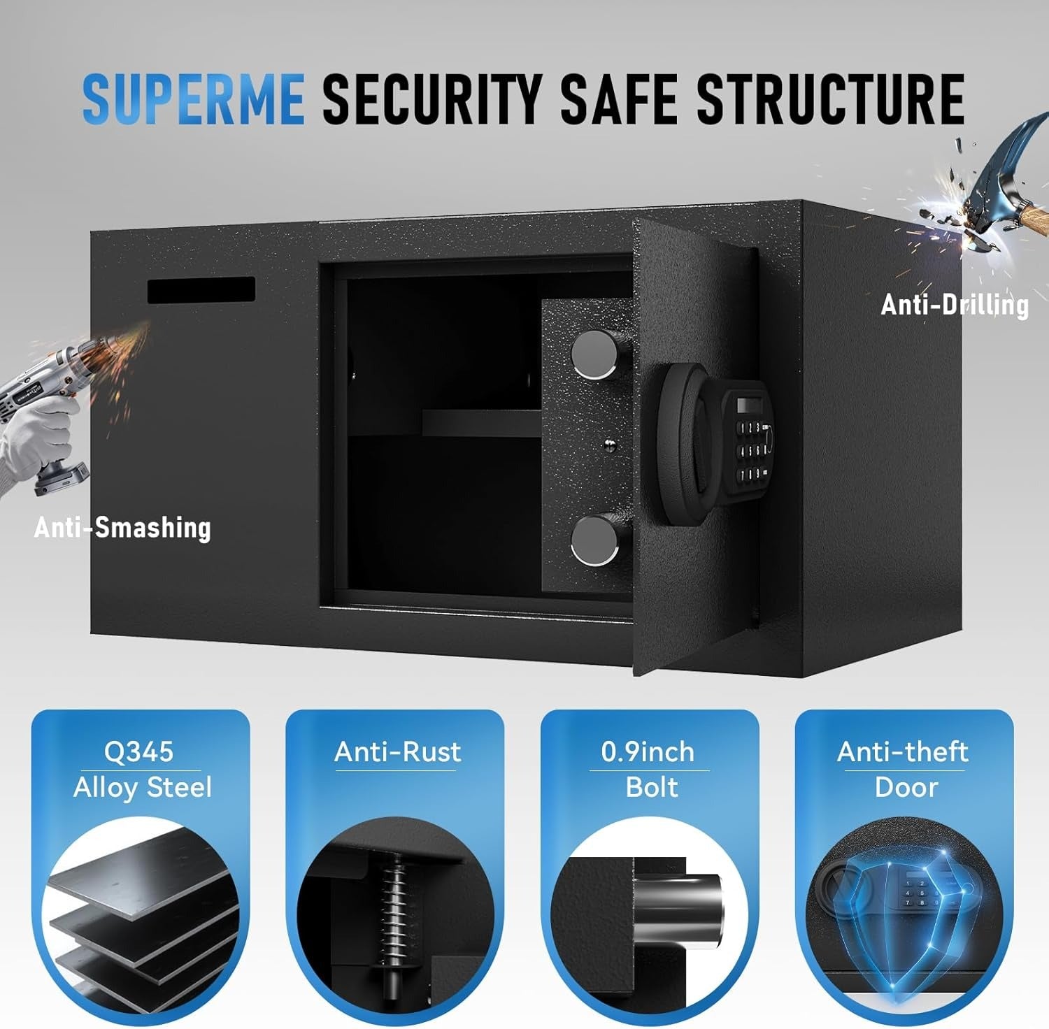 1.2 cuft Waterproof Safe Deposit Box 25 - KaerWorld
