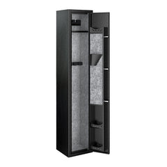KaerWorld Gun Safes with 180-Degree Full Access Door and Removable Shelf for 2 Home Rifles and Pistols Digital Quick Access Electronic Firearm Safe with Pistol Rack and Ammunition Storage Shelves