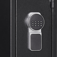 KaerWorld Gun Safes with 180-Degree Full Access Door and Removable Shelf for 2 Home Rifles and Pistols Digital Quick Access Electronic Firearm Safe with Pistol Rack and Ammunition Storage Shelves