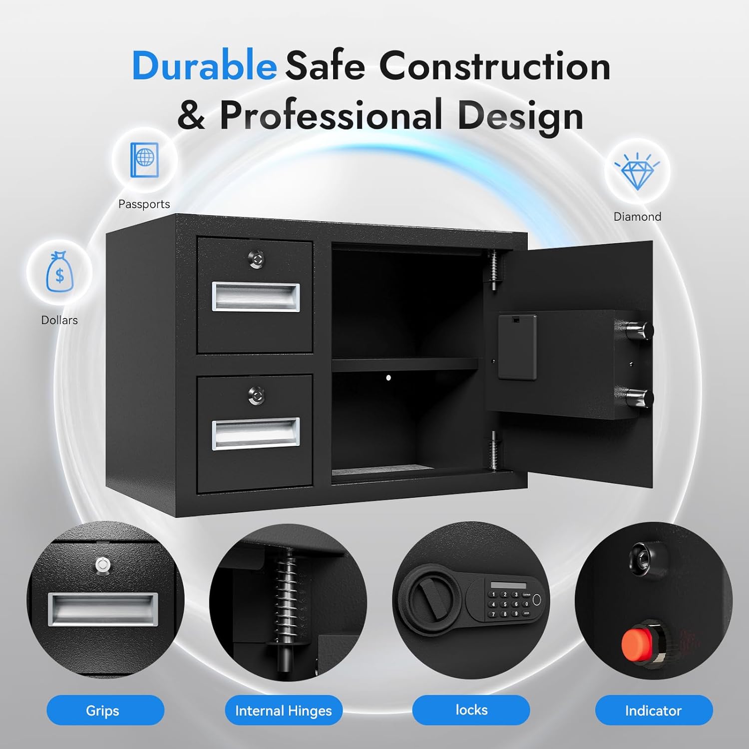 1.85 cuft Waterproof Safe Deposit Box 35 - KaerWorld