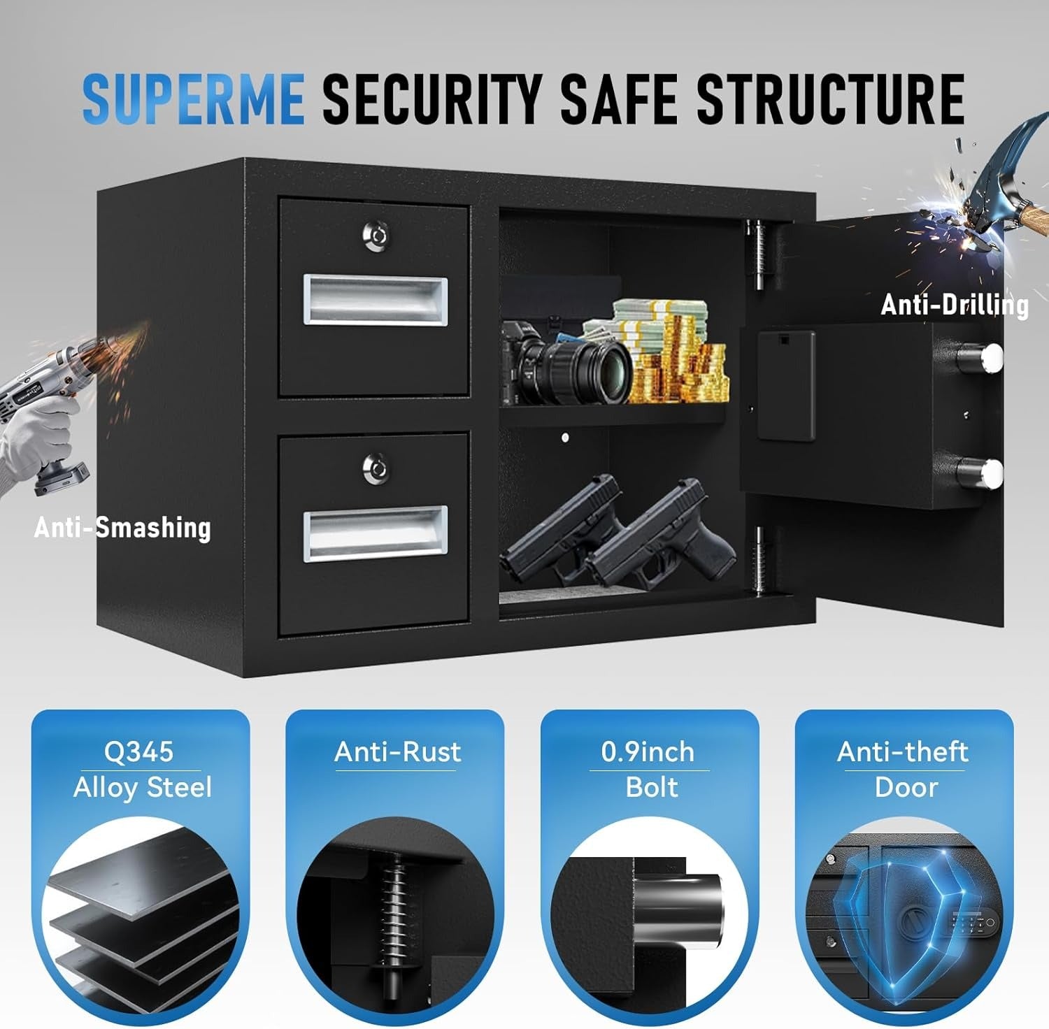 1.85 cuft Waterproof Safe Deposit Box 35 - KaerWorld