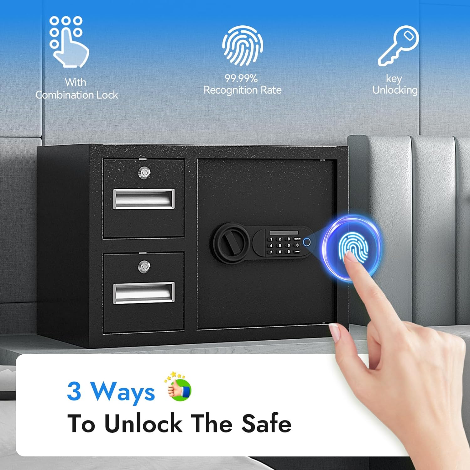 1.85 cuft Waterproof Safe Deposit Box 35 - KaerWorld