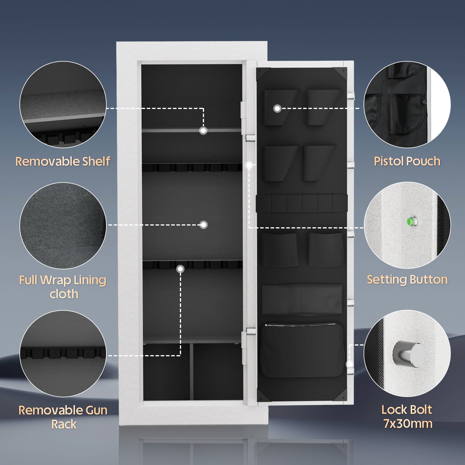 KAER 18-20 Gun Fireproof Gun Safe Fingerprint