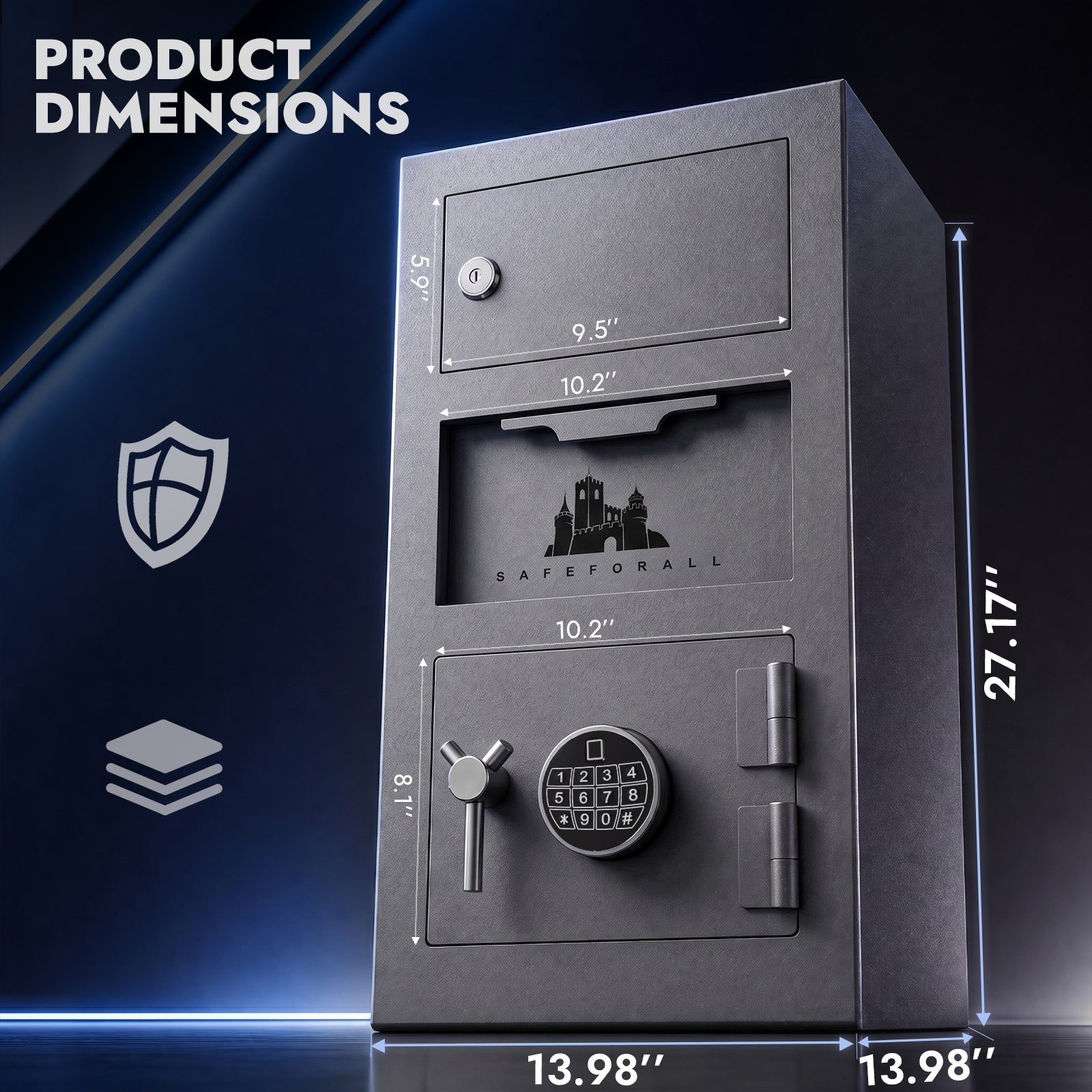 KAER 3.1 CuFt Drop Safe With Double Door