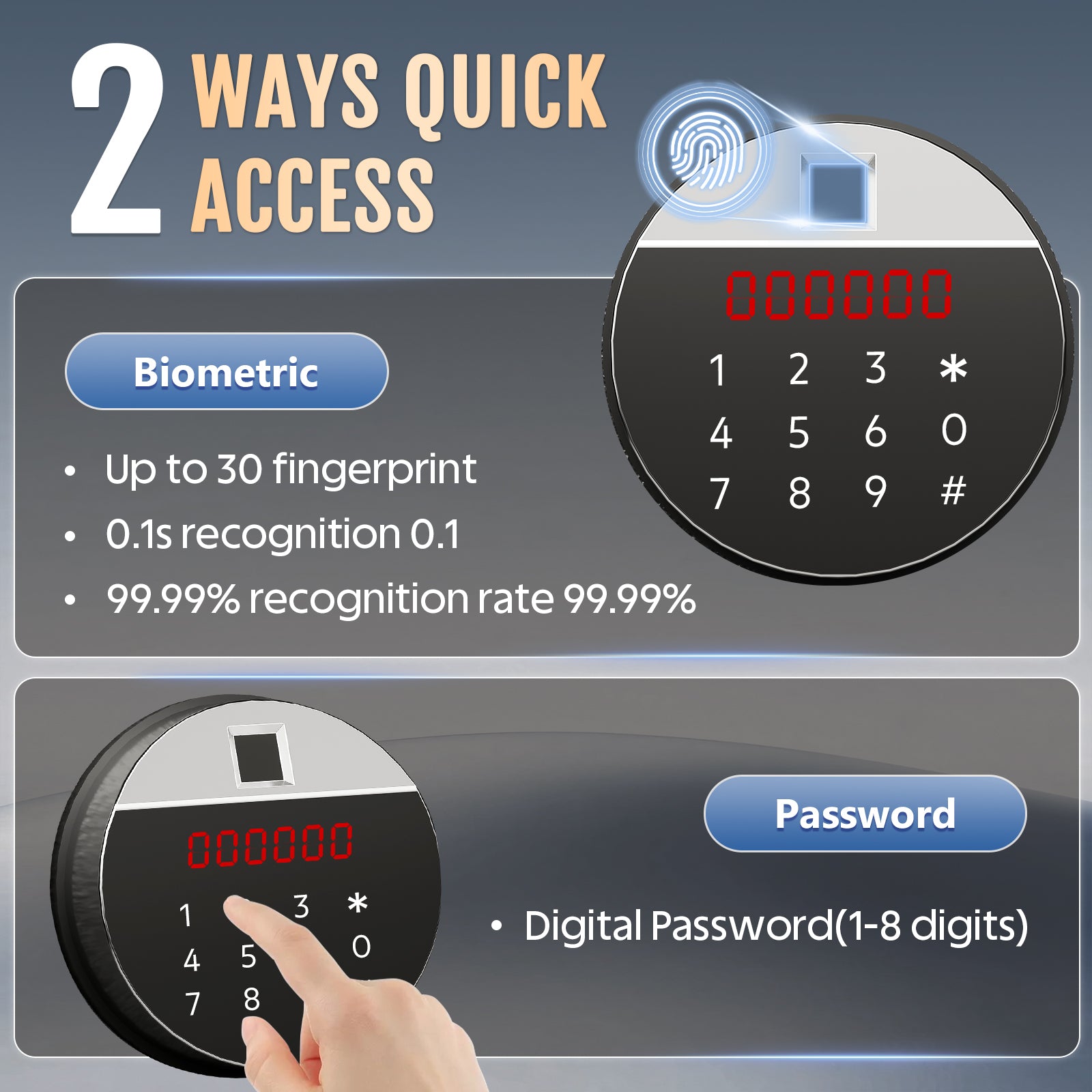 KAER 18-20 Gun Fireproof Gun Safe Fingerprint