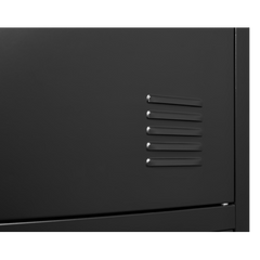 6-Door Employee Storage Locker, Metal Lockers for Office, Gym, School, and Homewith Card Slot (Black)