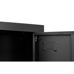 6-Door Employee Storage Locker, Metal Lockers for Office, Gym, School, and Homewith Card Slot (Black)