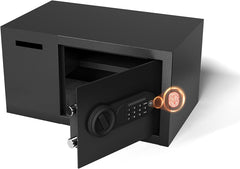 Safe, Biometric Electronic Lock, Digital Security With Drop Safe, 1.7 Cubic Feet Home Box, Secure Cash, Jewelry, Gun, Id Documents (14 * 19.5 * 12 inch)