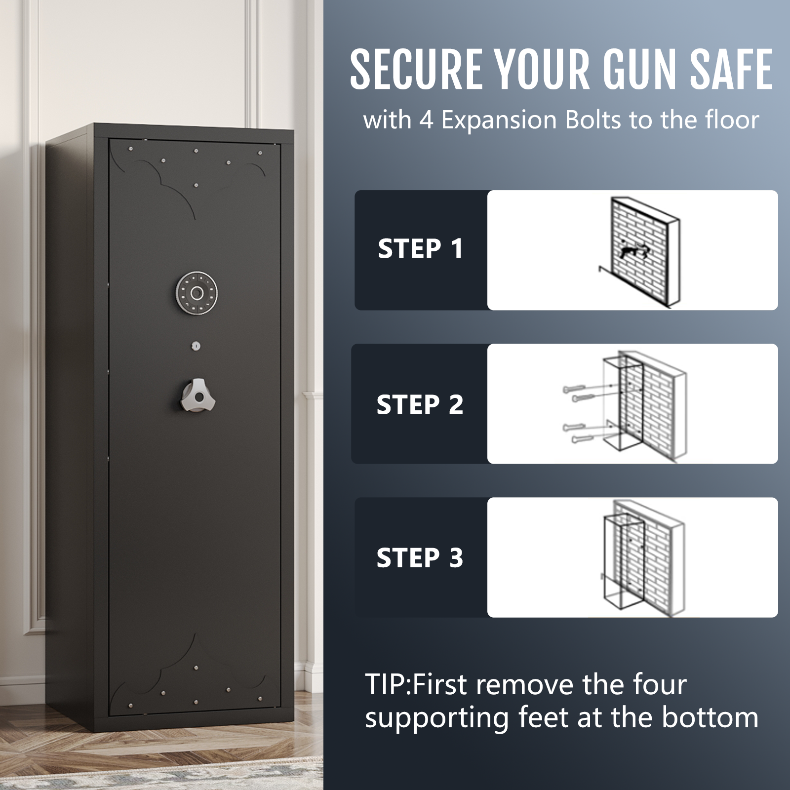KAER 10-12 Gun Safe 1400MD Rivet Design