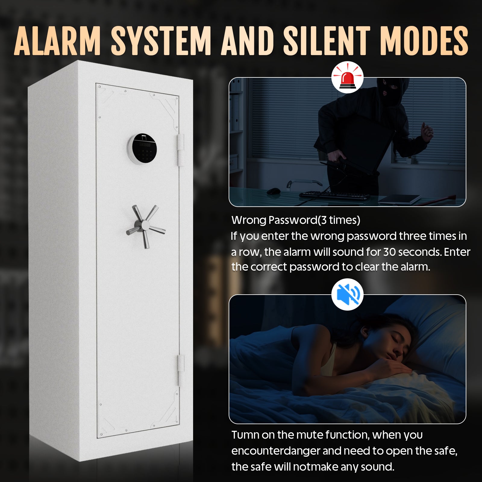 KAER 18-20 Gun Fireproof Gun Safe Fingerprint