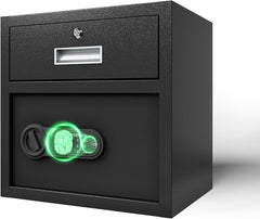 Safe, Biometric Electronic Lock, Digital Security With Drop Safe, 1.7 Cubic Feet Home Box, Secure Cash, Jewelry, Gun, Id Documents (14 * 19.5 * 12 inch)