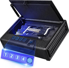 KaerWorld Pistol Safe Series - Compact Gun Safe for Pistols, Quick Access Electronic Lock and Secure Storage A3