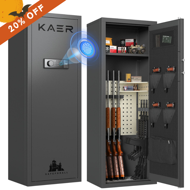 KAER Large 8-10 Rifle Safe And Cabinet With Fingerpint