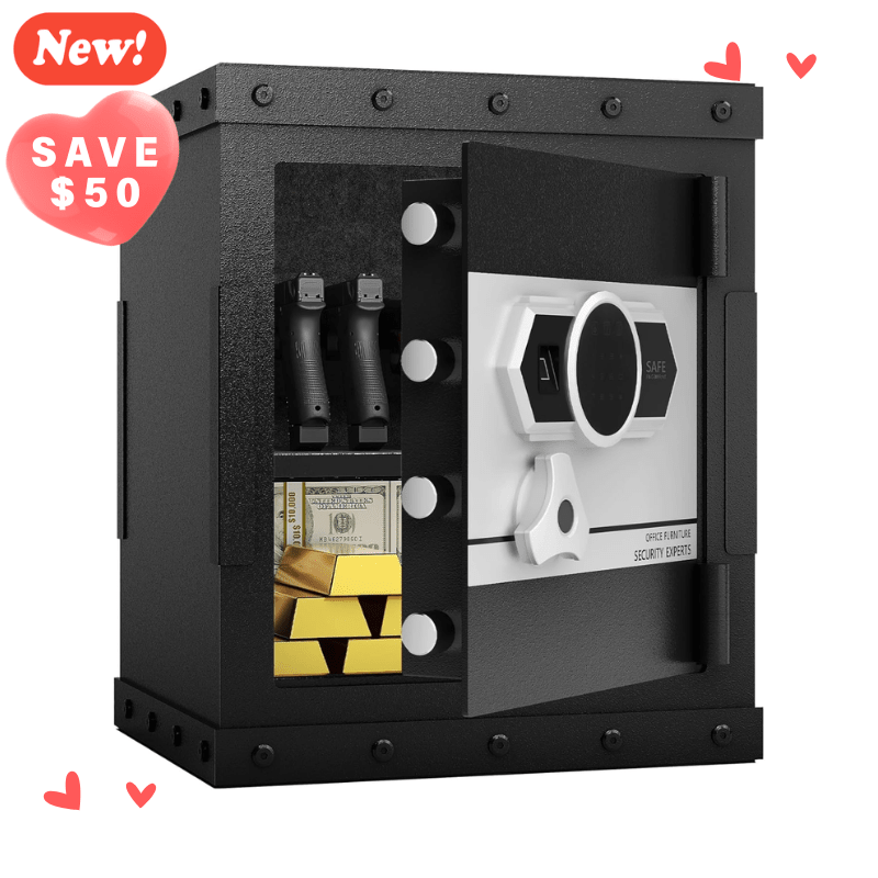 Heavy - Duty Pistol Jewelry Safe Box Fingerprint - KaerWorld