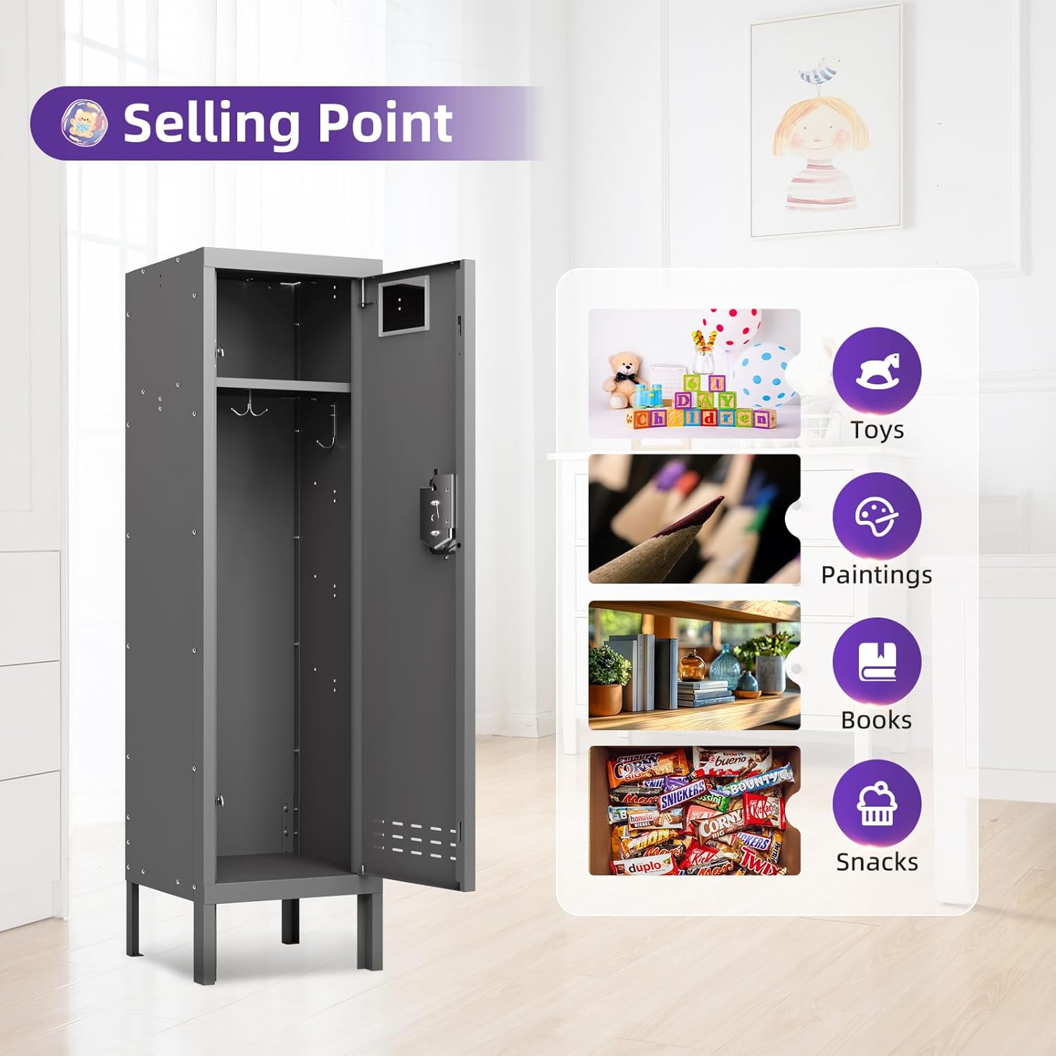 Kaer 1 - 5 Door Metal Locker - KaerWorld