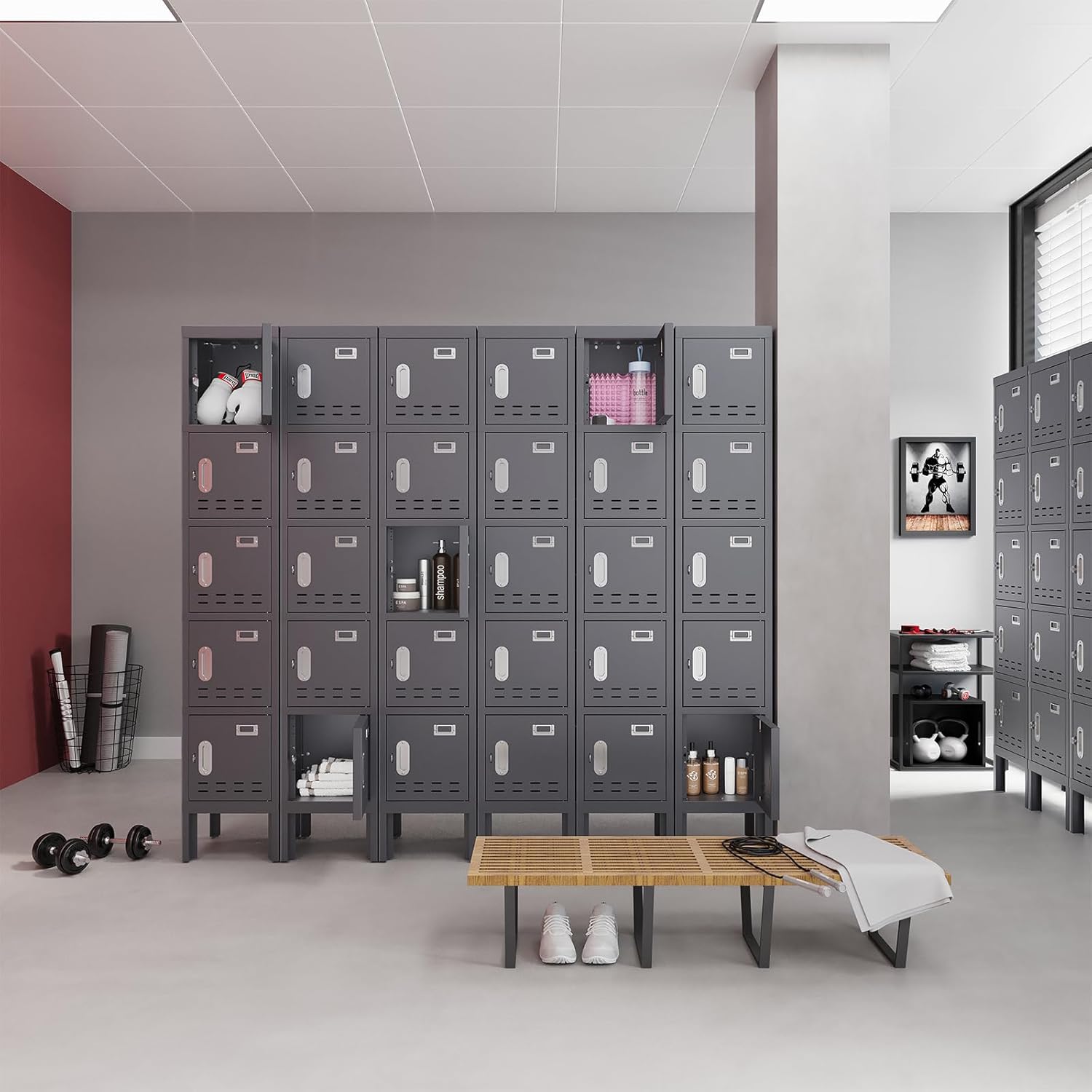 Kaer 1 - 5 Door Metal Locker - KaerWorld