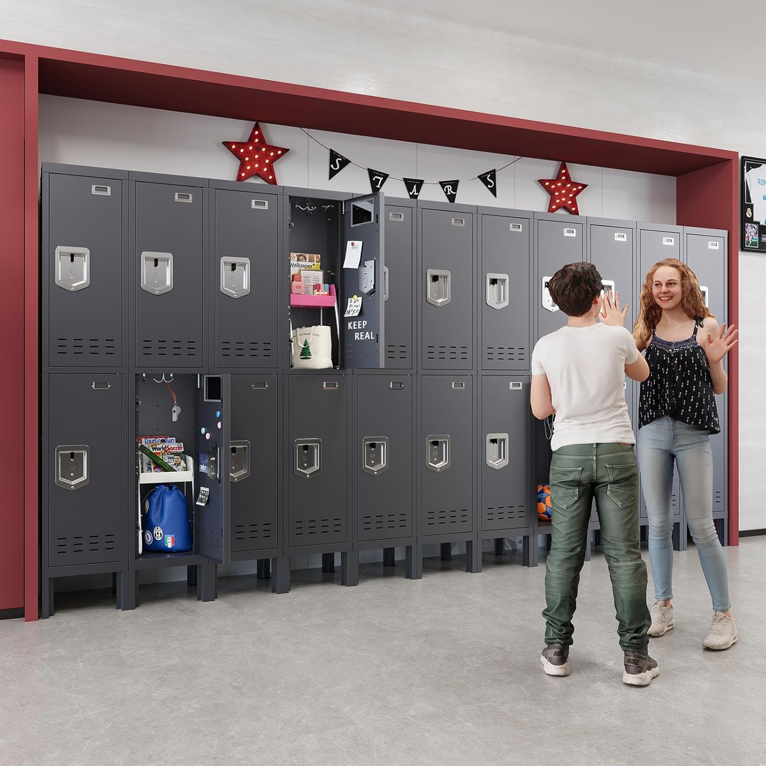 Kaer 1 - 5 Door Metal Locker - KaerWorld