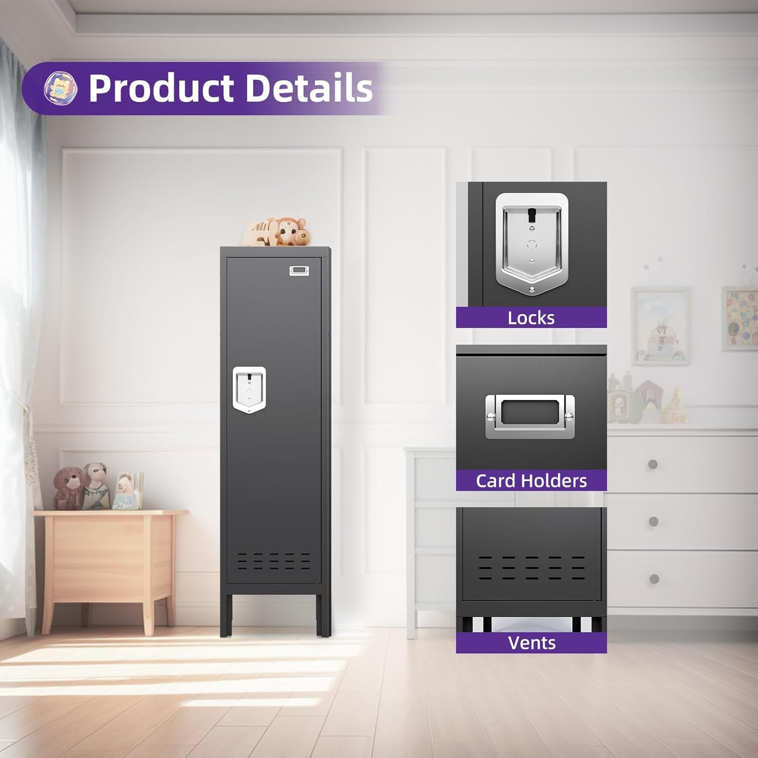 Kaer 1 - 5 Door Metal Locker - KaerWorld