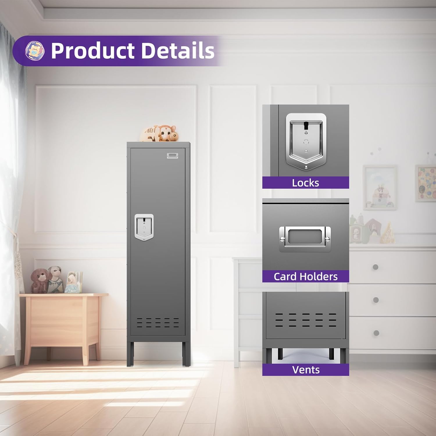 Kaer 1 - 5 Door Metal Locker - KaerWorld