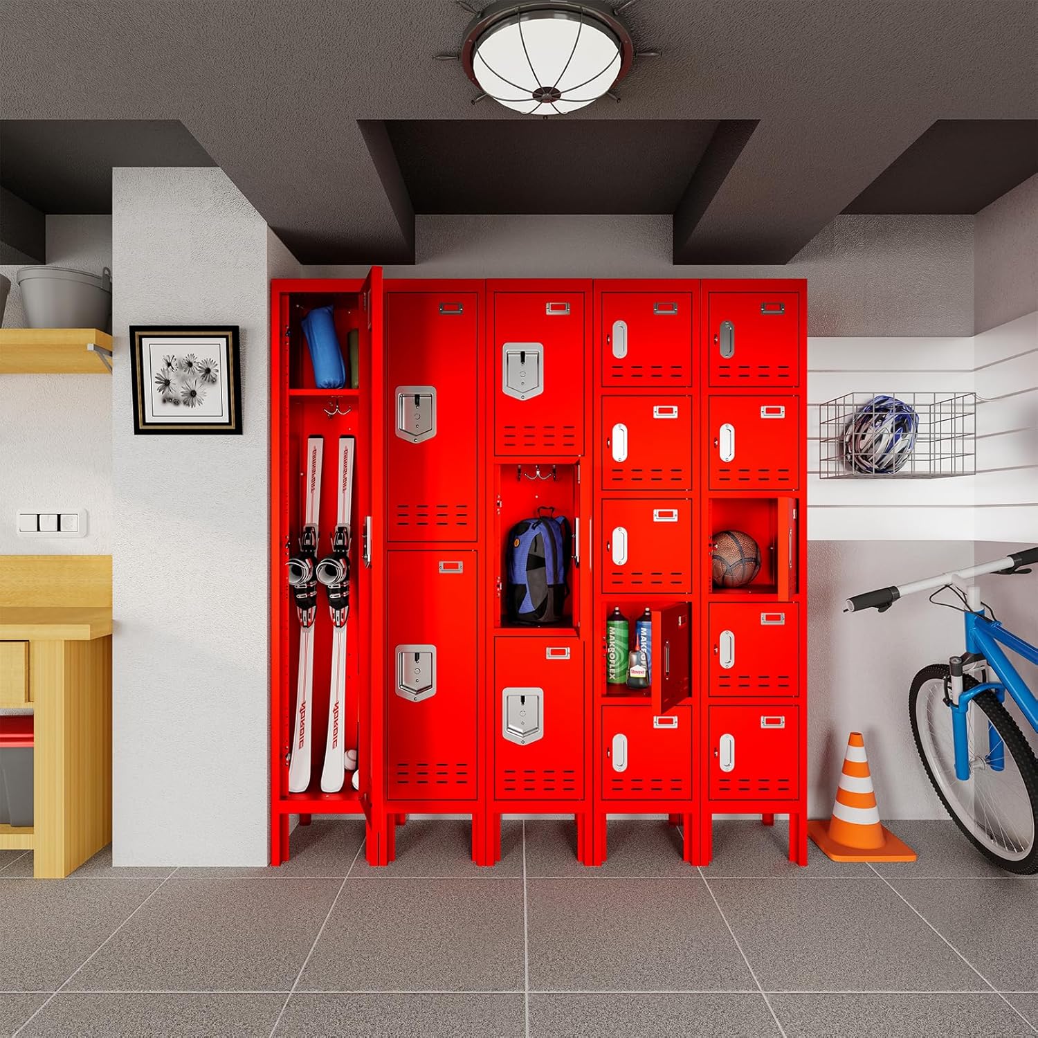 Kaer 1 - 5 Door Metal Locker - KaerWorld