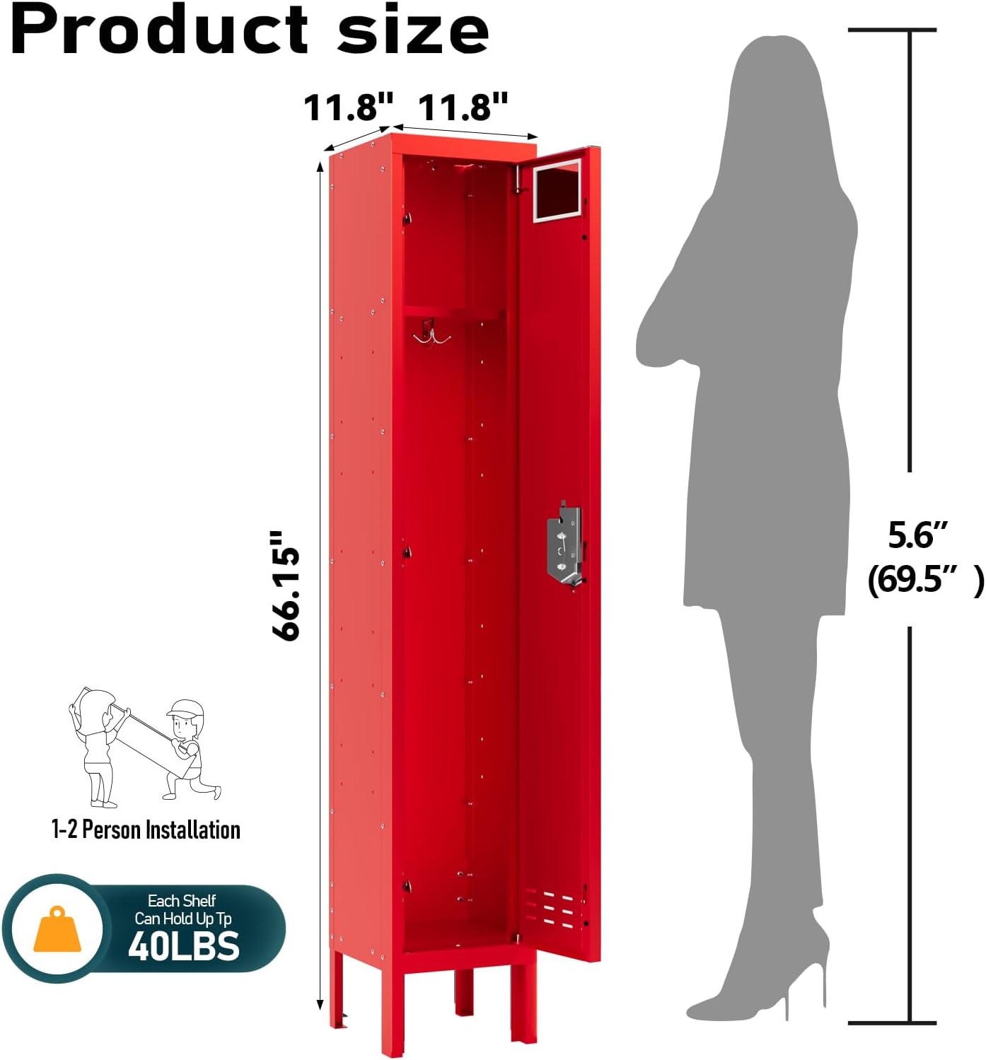 Kaer 1 - 5 Door Metal Locker - KaerWorld