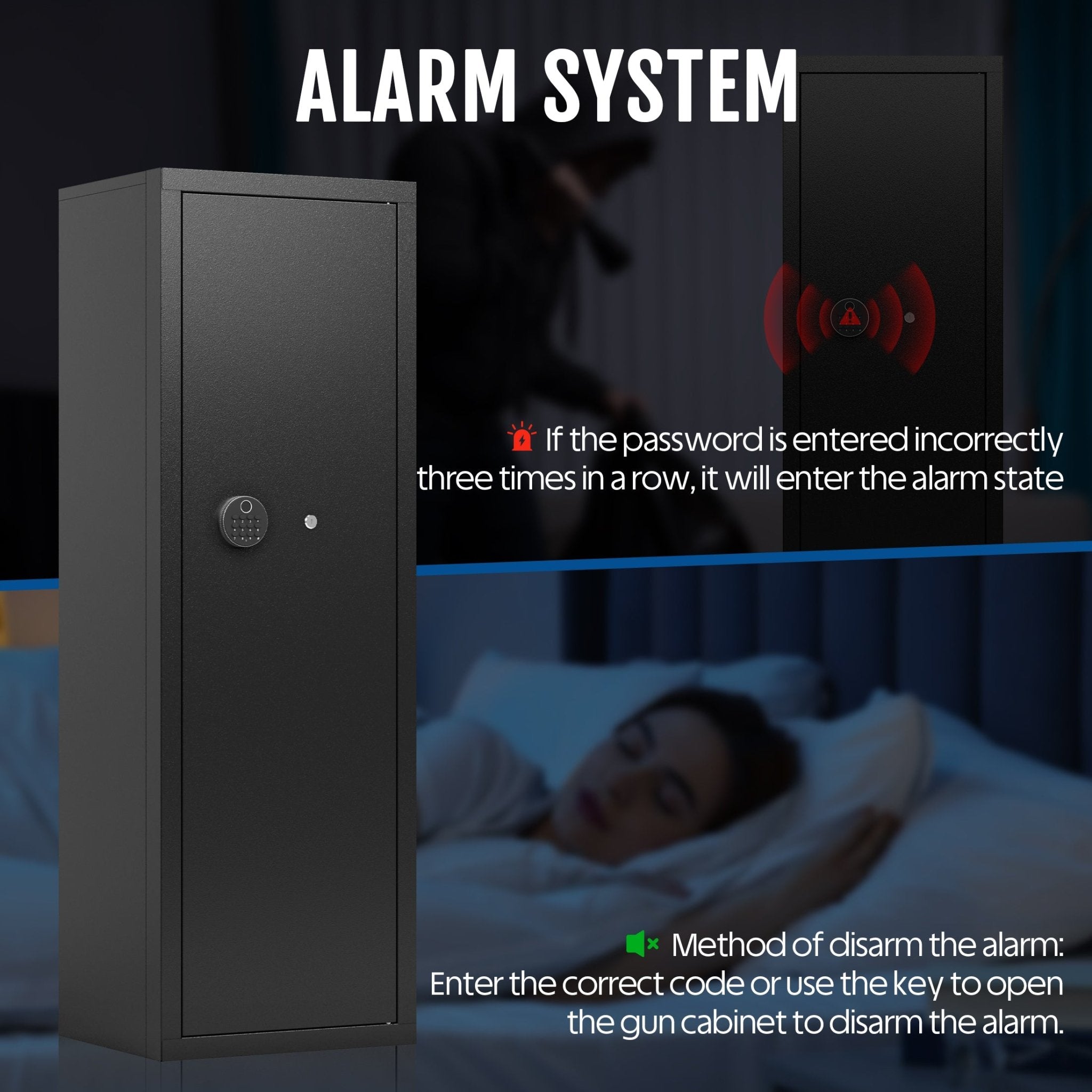 Kaer 10 - 12 Fingerpint Gun Safe Cabinet 1350 - KaerWorld