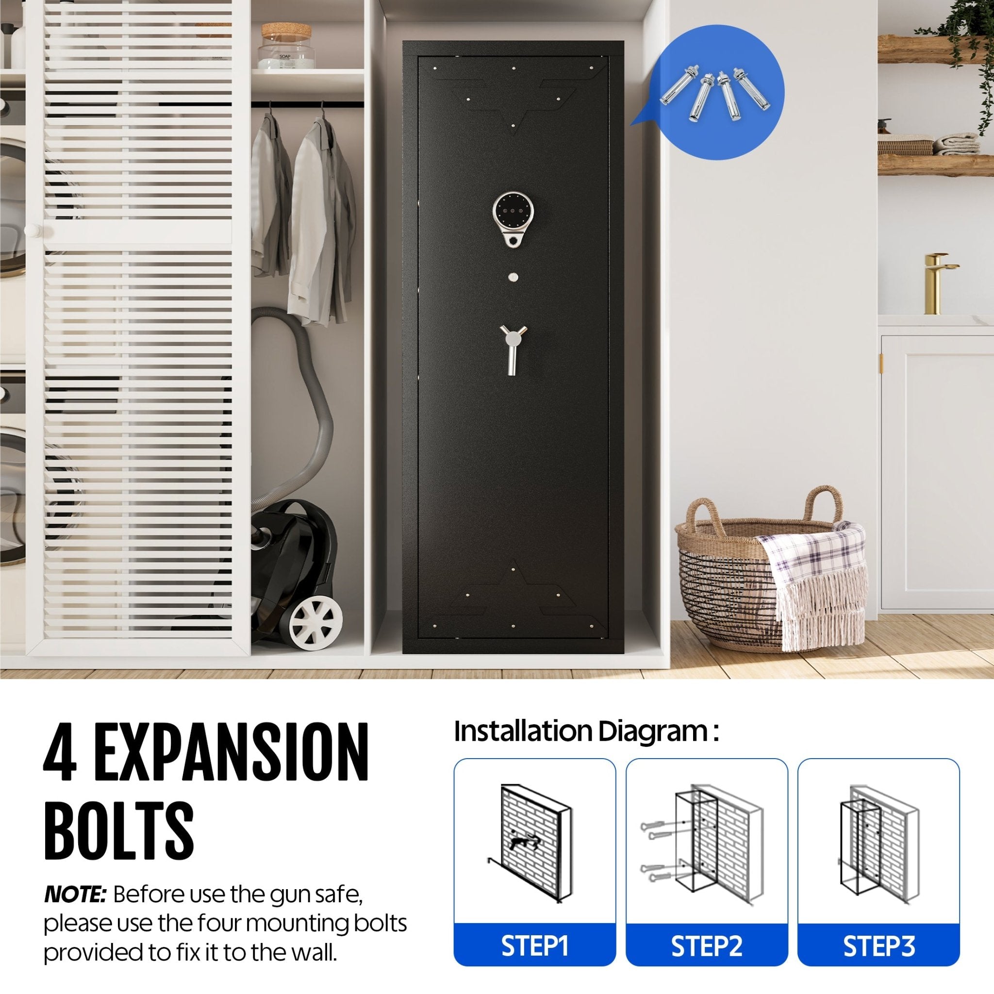 Kaer 10 - 12 Gun Safe 1400MD Rivet Design - 2 - KaerWorld
