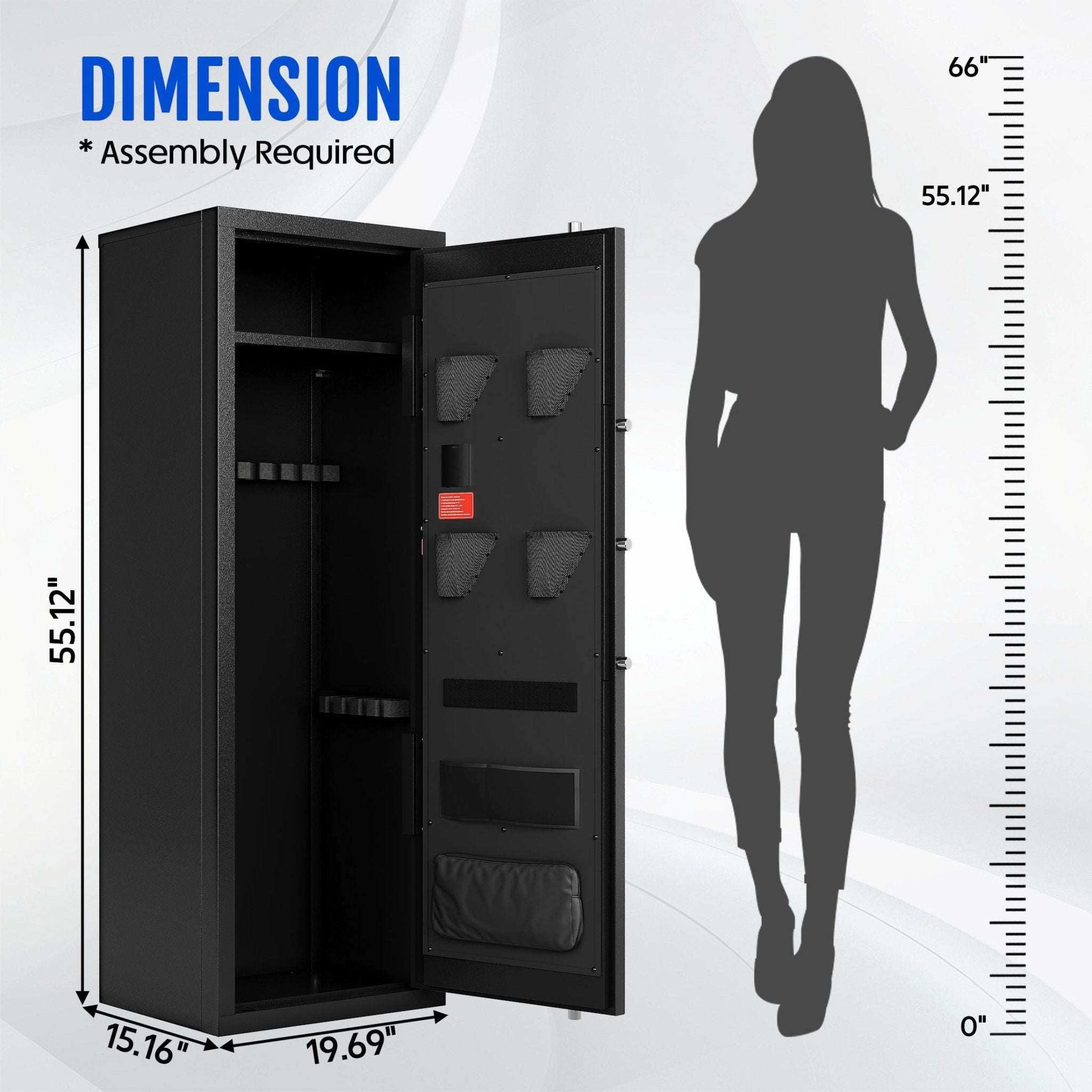 Kaer 10 - 12 Gun Safe 1400MD Rivet Design - 2 - KaerWorld