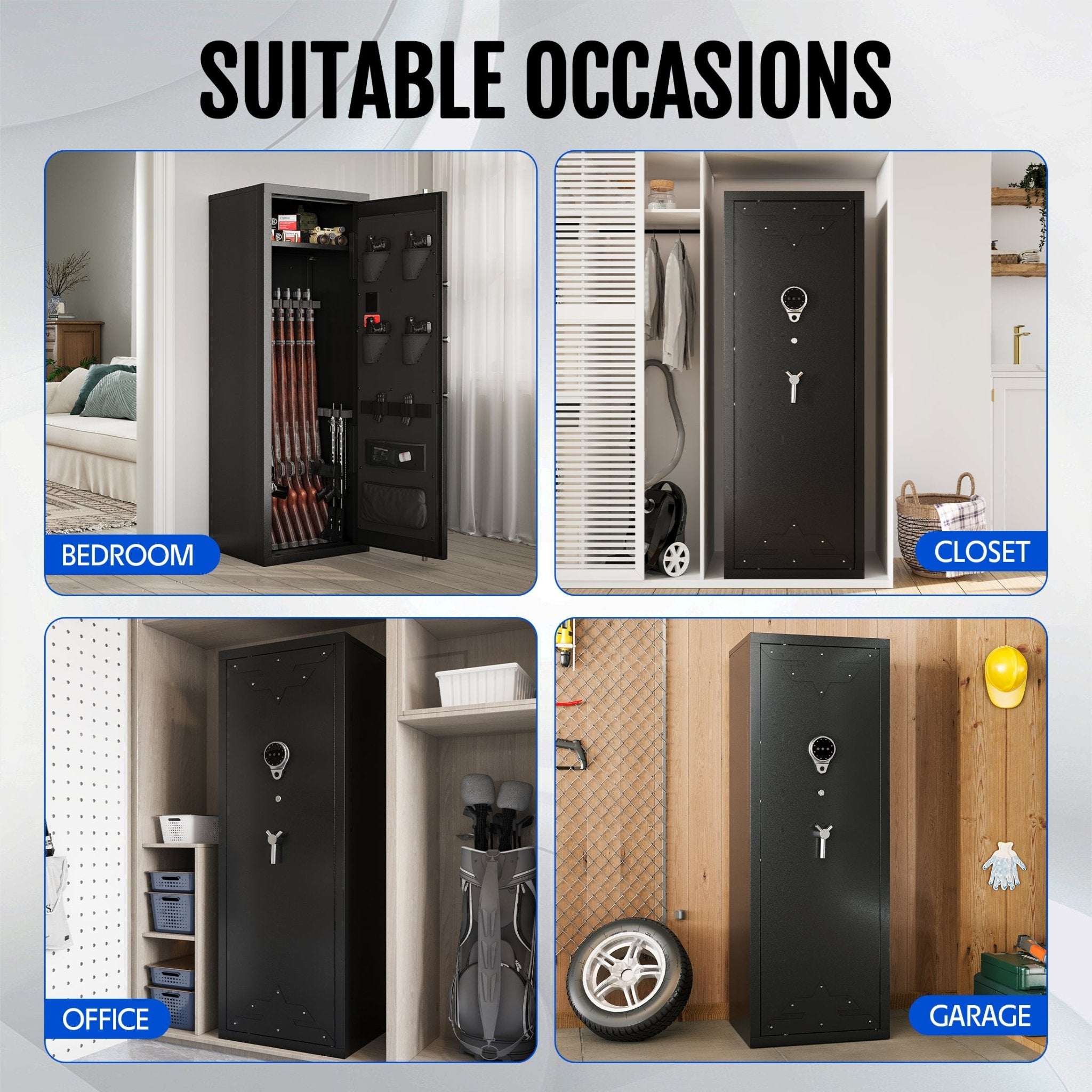 Kaer 10 - 12 Gun Safe 1400MD Rivet Design - 2 - KaerWorld