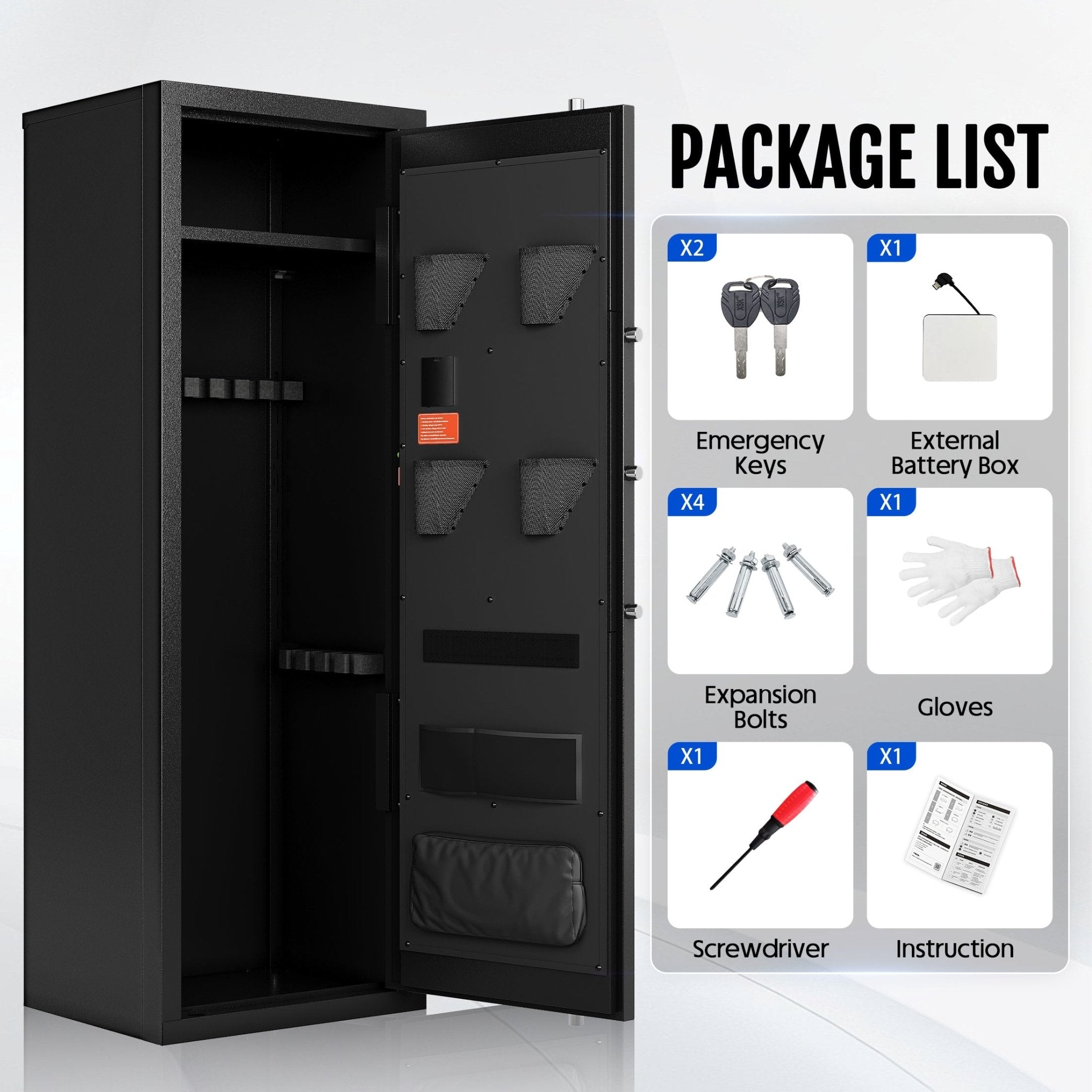 Kaer 10 - 12 Gun Safe 1400MD Rivet Design - 2 - KaerWorld