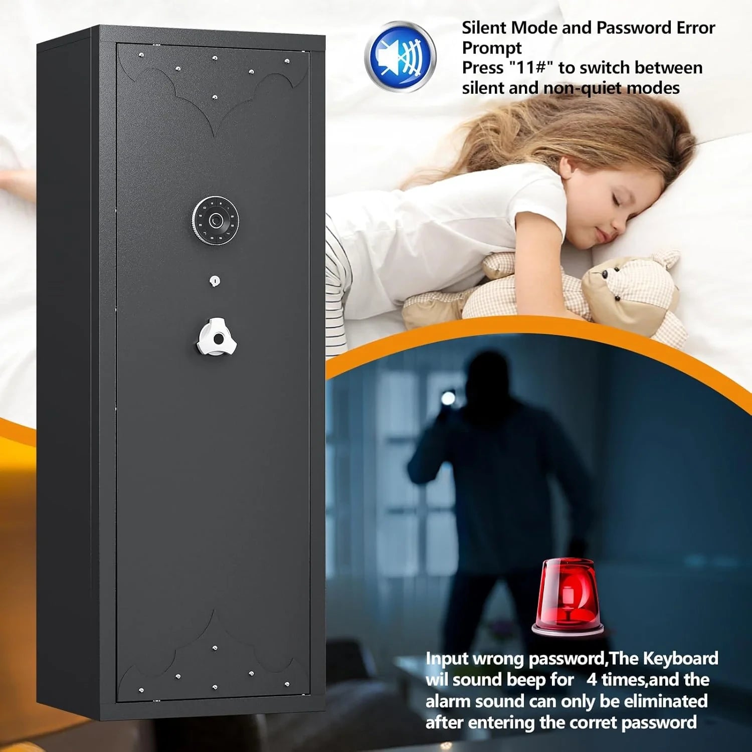 Kaer 10 - 12 Gun Safe 1400MD Rivet Design - KaerWorld