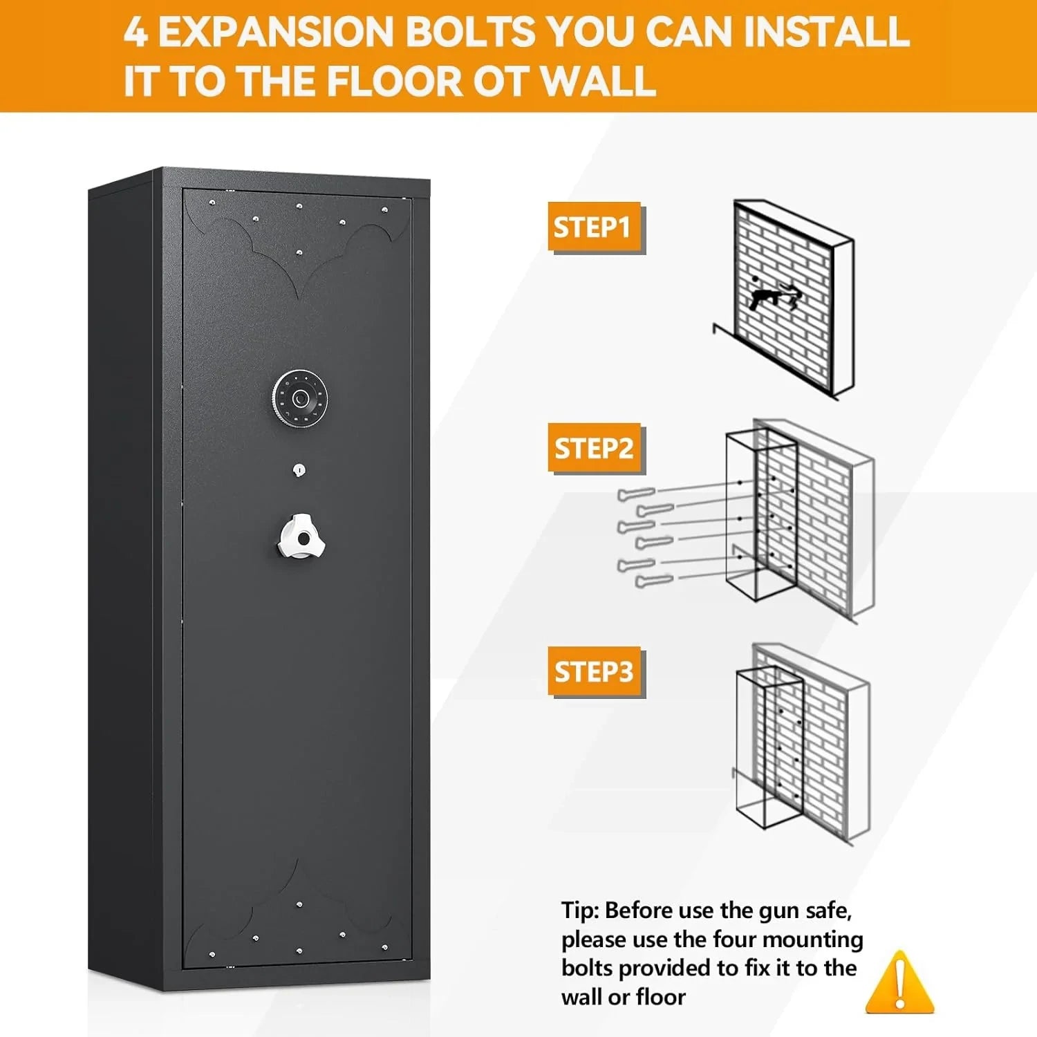 Kaer 10 - 12 Gun Safe 1400MD Rivet Design - KaerWorld