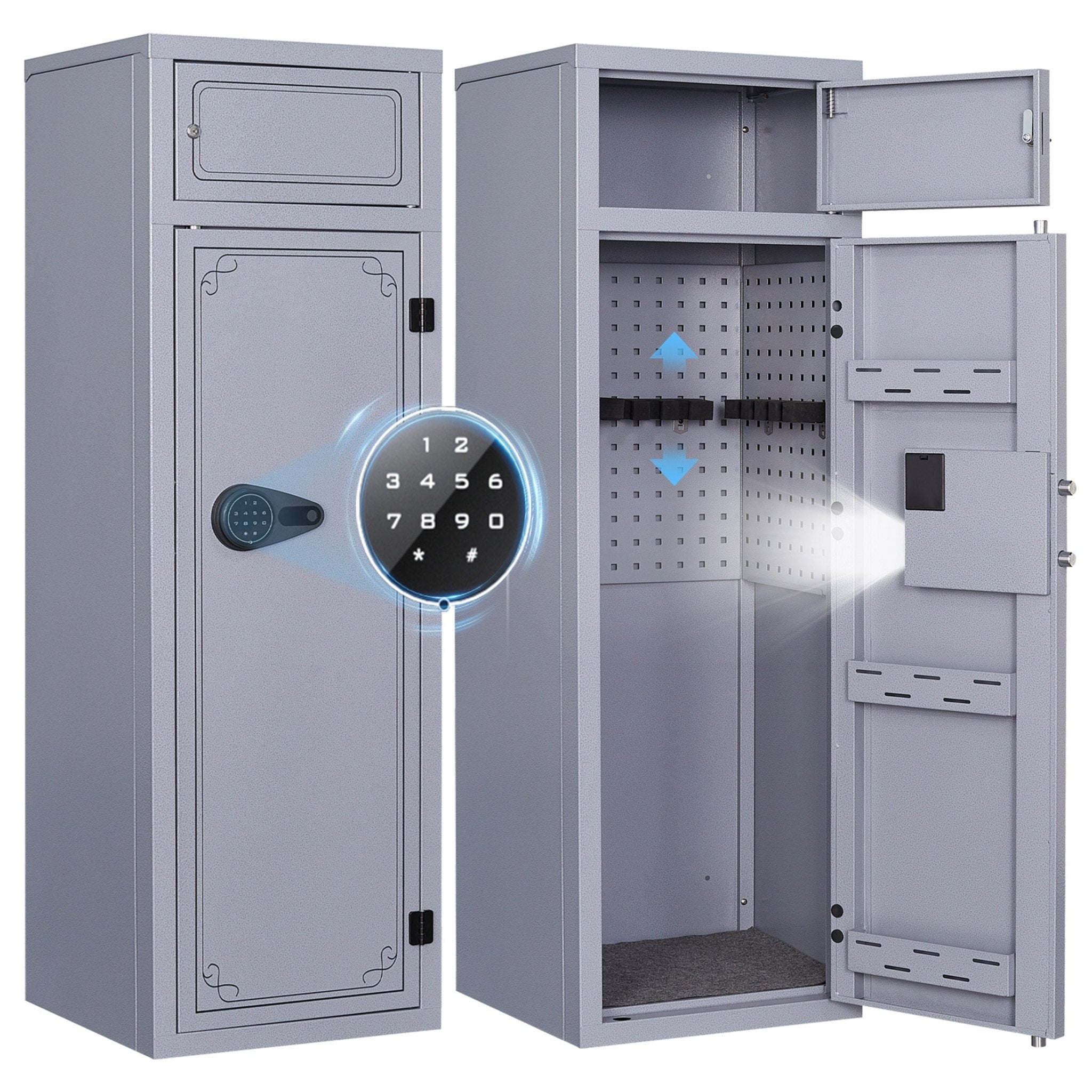 Kaer 10 - 12 Gun Safe 1447 Grey/BLACK - KaerWorld