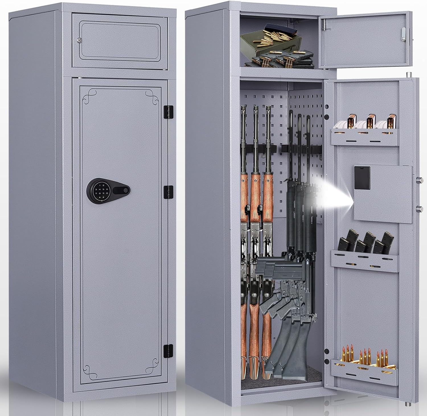 Kaer 10 - 12 Gun Safe 1447 Grey/BLACK - KaerWorld