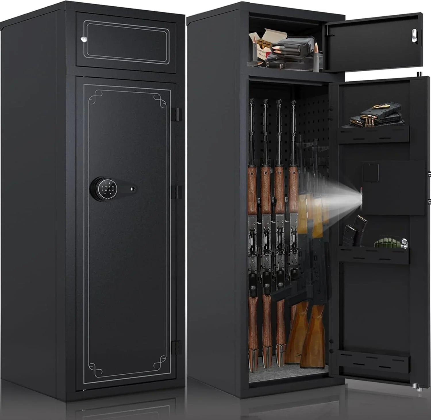 Kaer 10 - 12 Gun Safe 1447 Grey/BLACK - KaerWorld