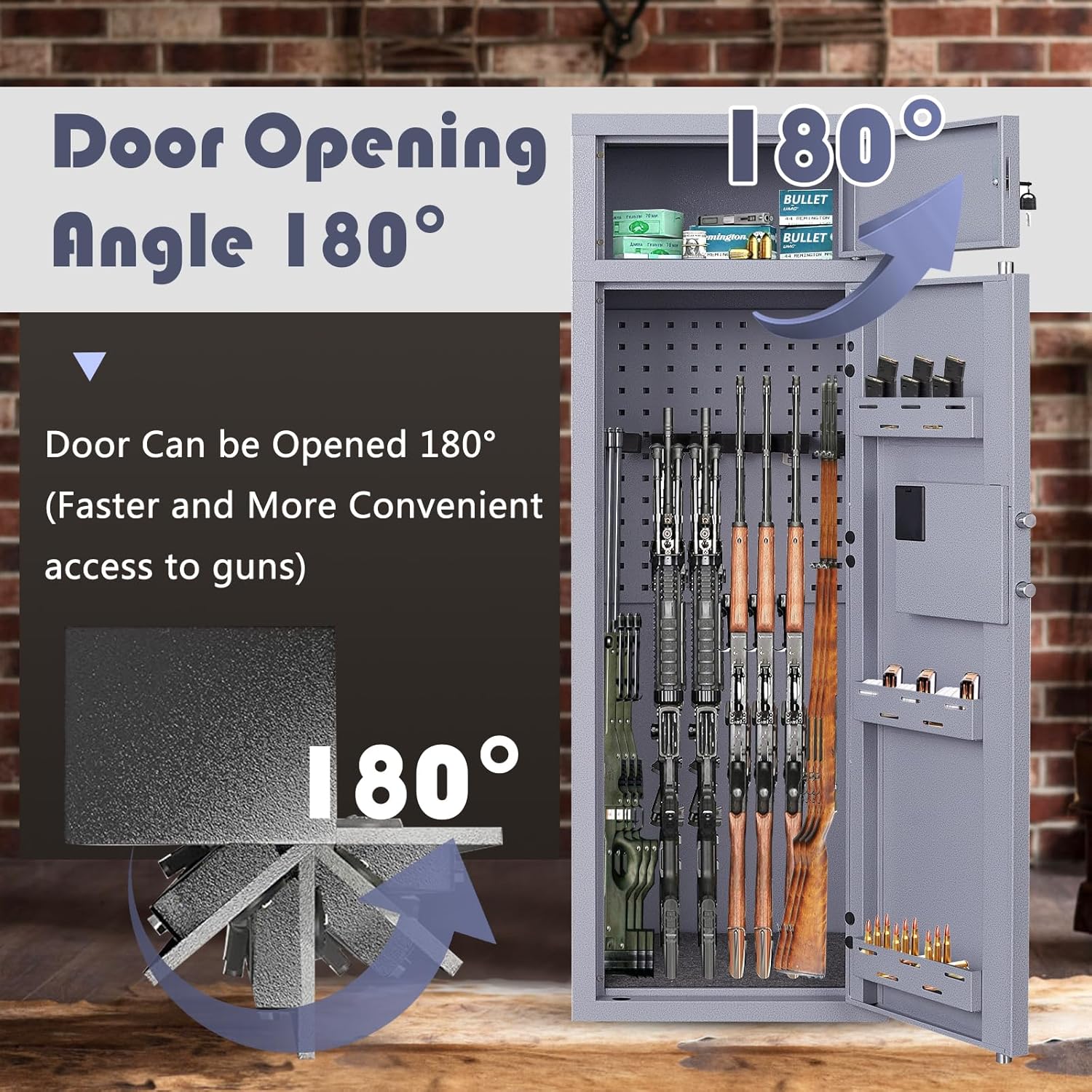 Kaer 10 - 12 Gun Safe 1447 Grey/BLACK - KaerWorld