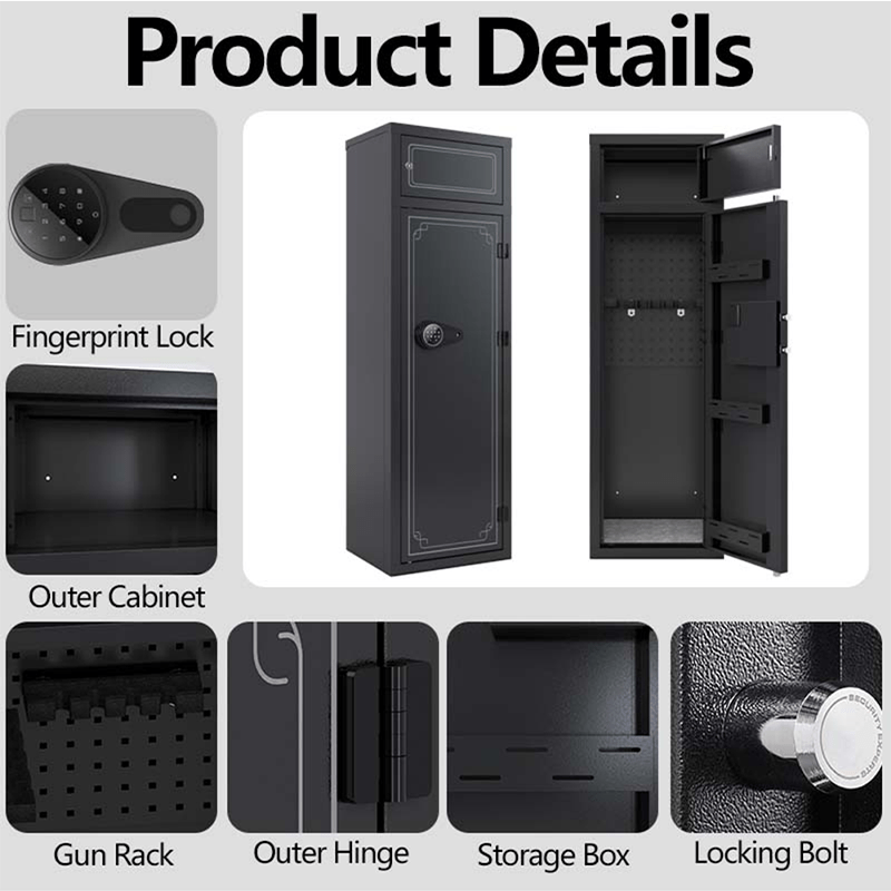 Kaer 10 - 12 Gun Safe 1447 Grey/BLACK - KaerWorld