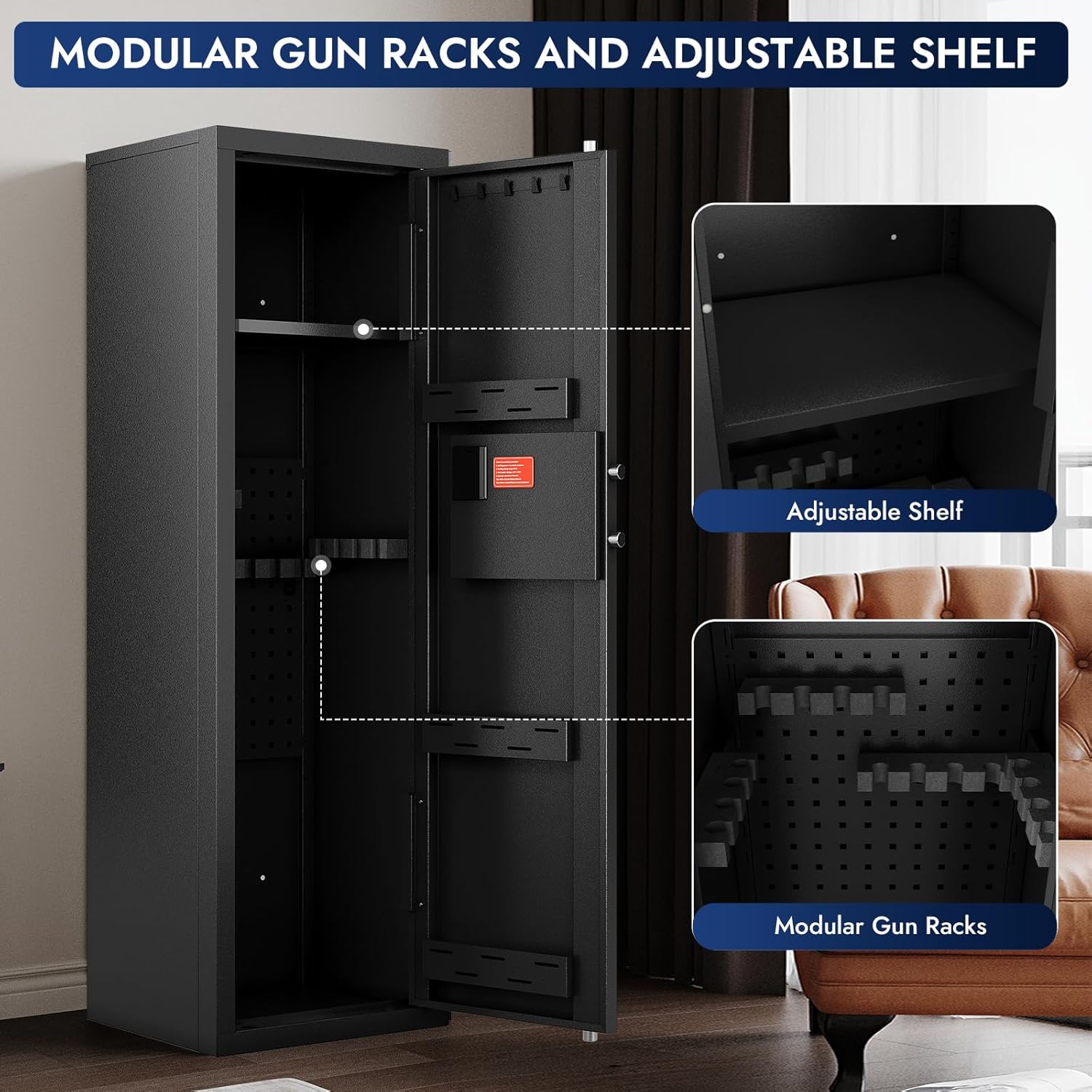 Kaer 10 - 12 Gun Safe Fingerprint 1380CZ - KaerWorld