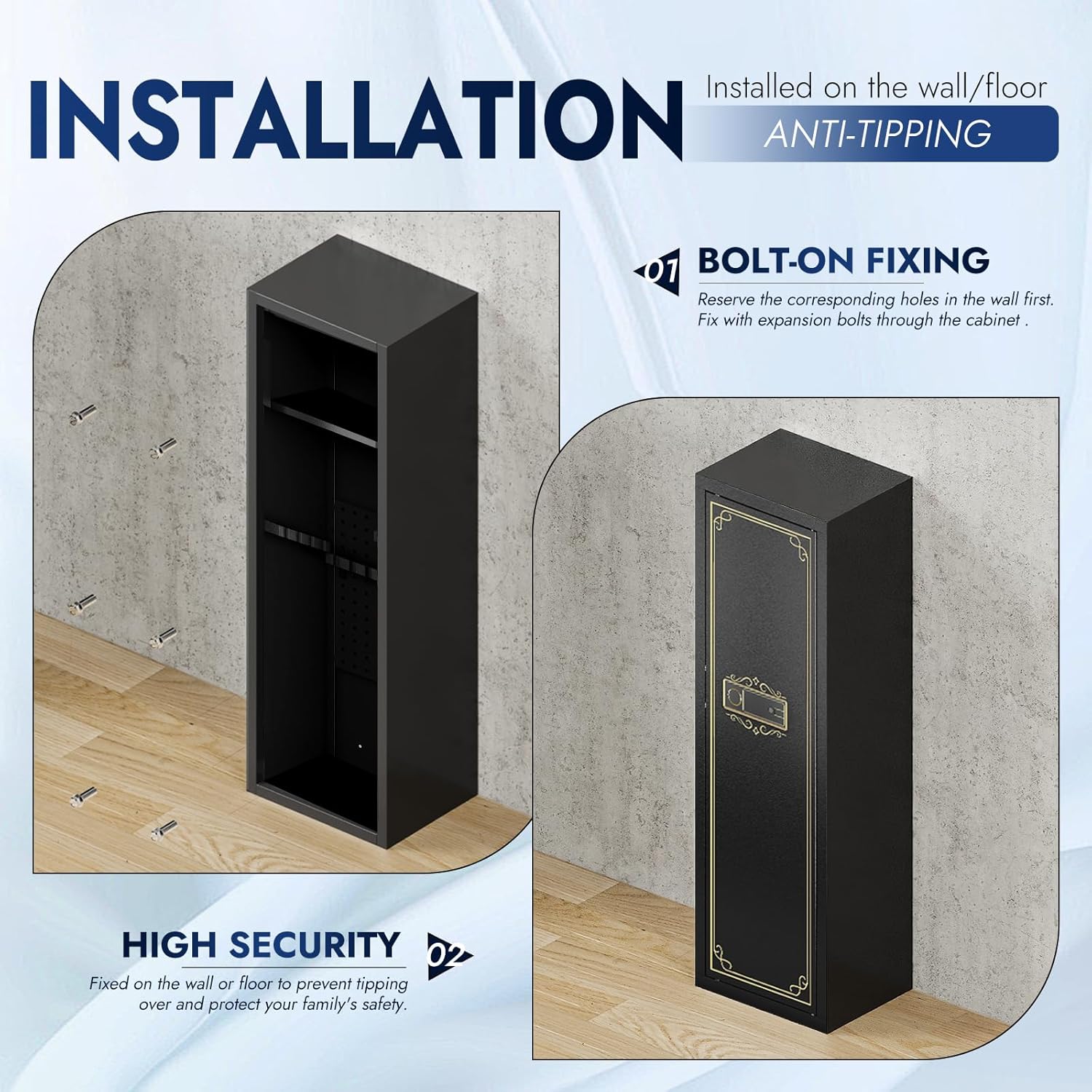 Kaer 10 - 12 Gun Safe Fingerprint 1380CZ - KaerWorld