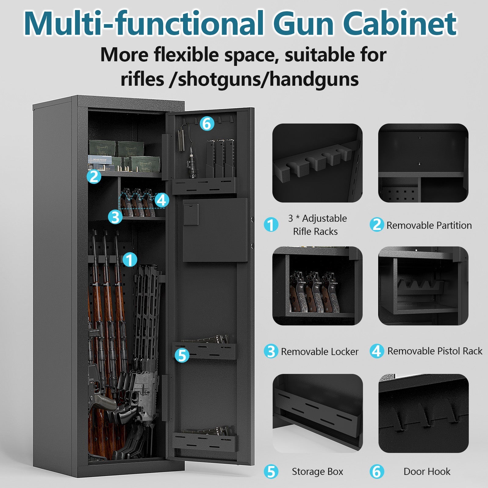 Kaer 10 - 13 Gun Safe 1447 Fingerprint - KaerWorld