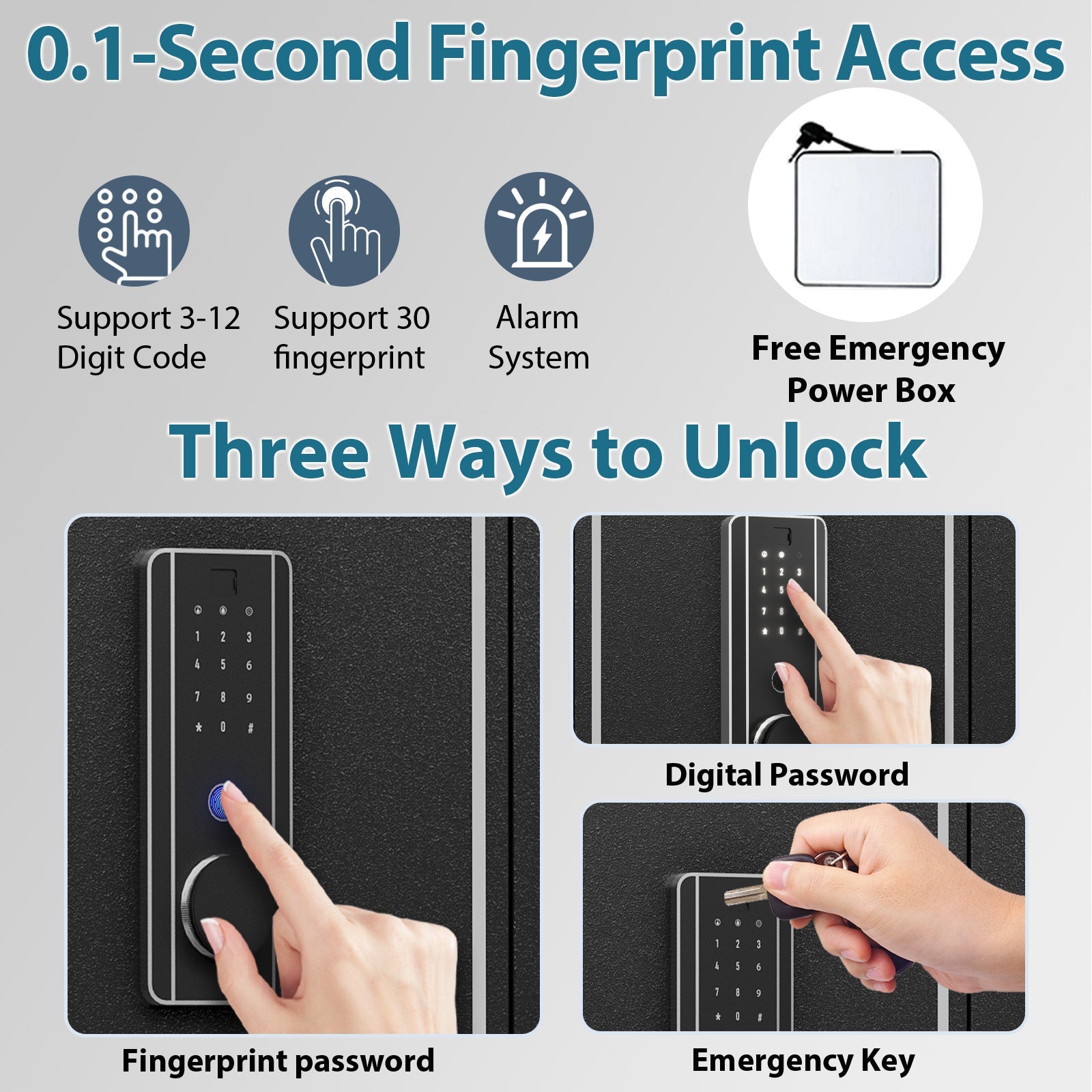 Kaer 10 - 13 Gun Safe 1447 Fingerprint - KaerWorld