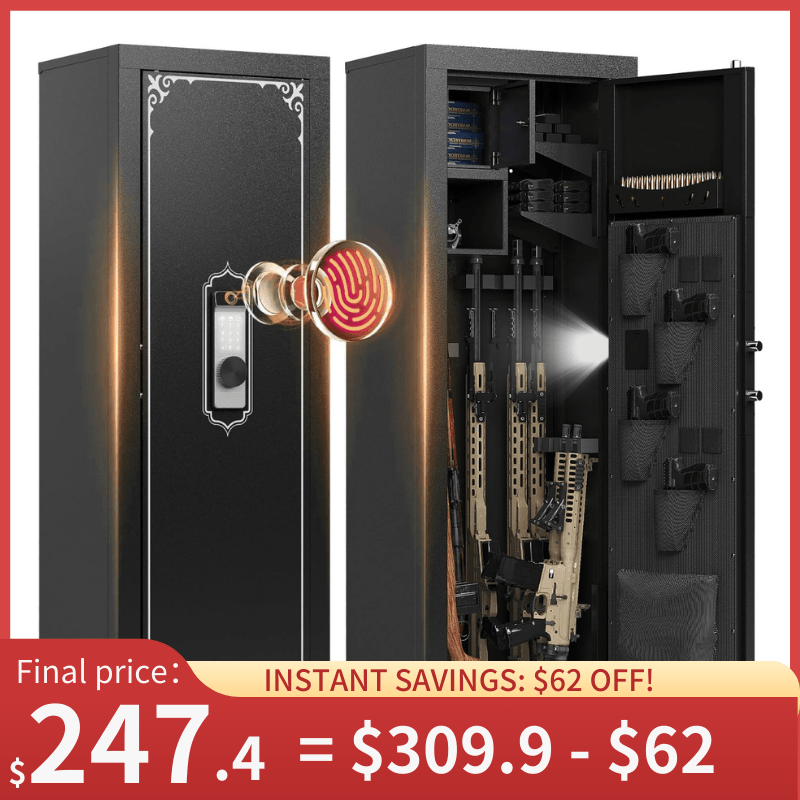 Kaer 10 - 14 Fingerprint Large Gun Safe and Cabinet 1500 - KaerWorld