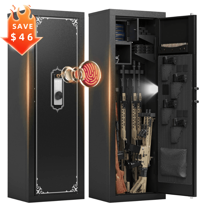 Kaer 10 - 14 Fingerprint Large Gun Safe and Cabinet 1500 - KaerWorld