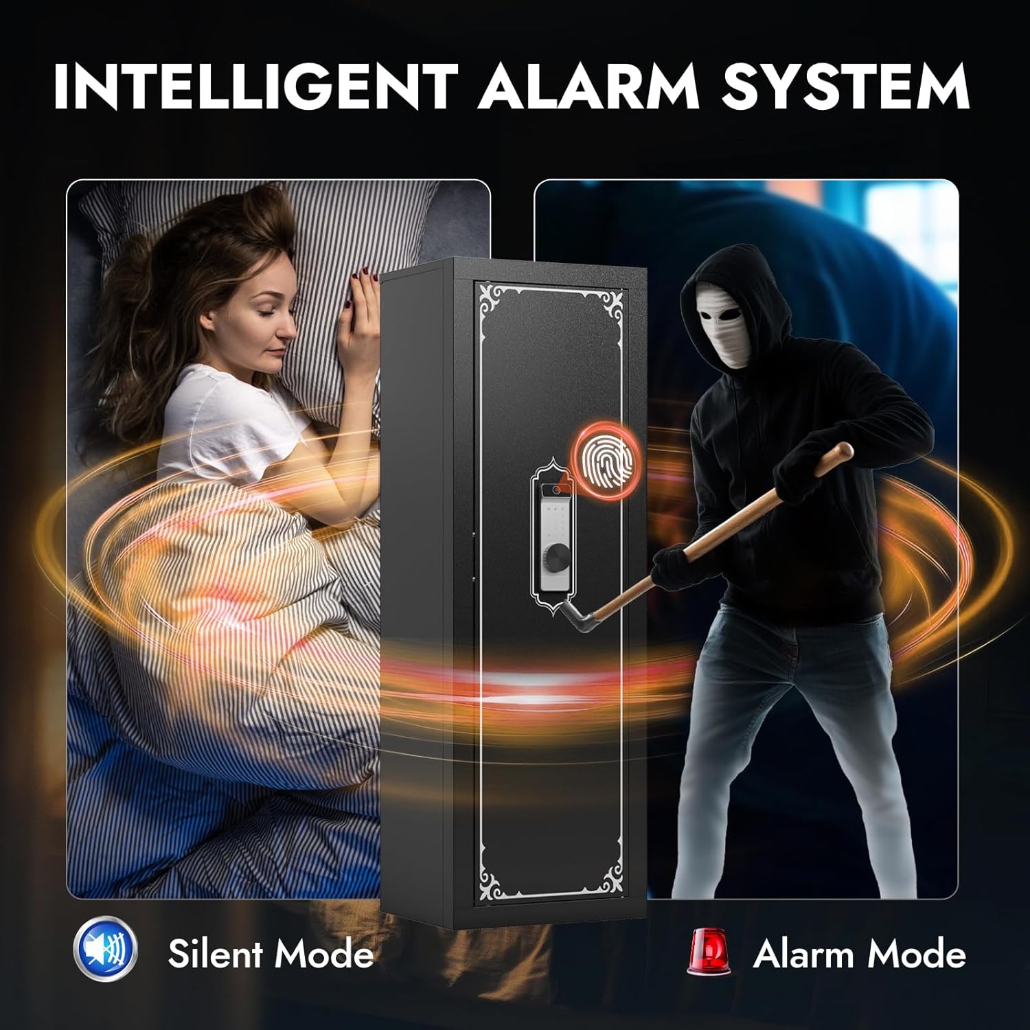 Kaer 10 - 14 Heavy - Duty Gun Safe 1500 Fingerprint - KaerWorld