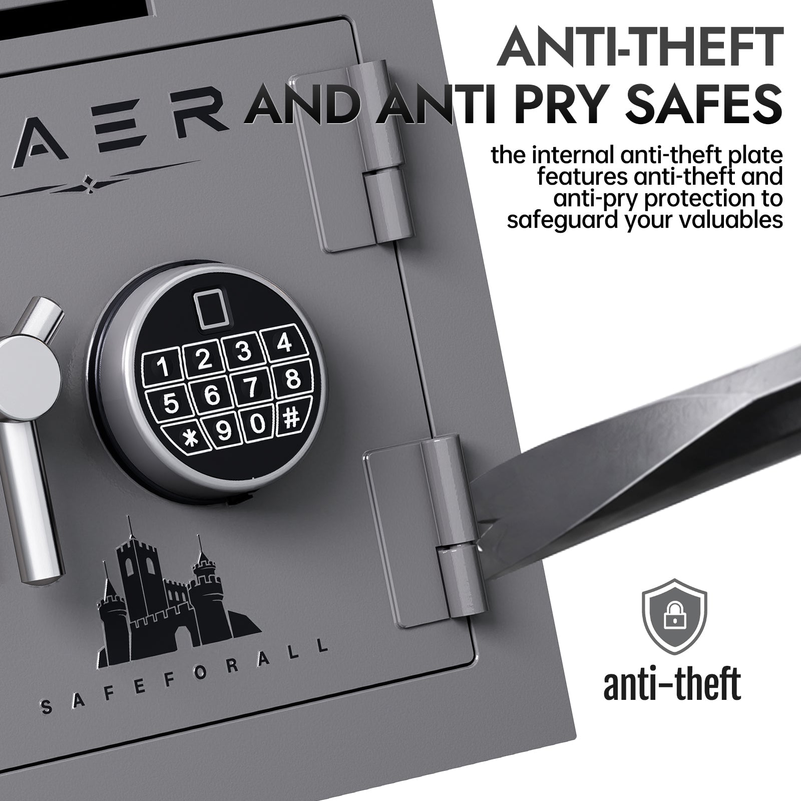 KAER 1.58 CuFt Drop Safe With Double Door - KaerWorld