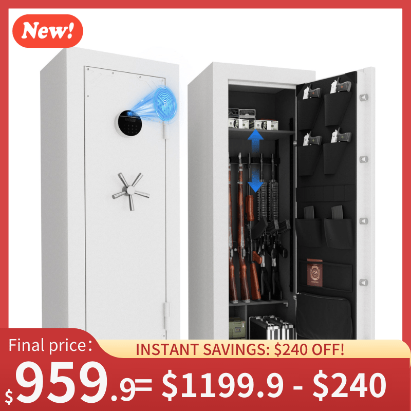 KAER 18 - 20 Gun Fireproof Gun Safe Fingerprint - KaerWorld