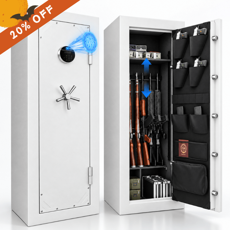 KAER 18-20 Gun Fireproof Pre-assembled Gun Safe Fingerprint - KaerWorld