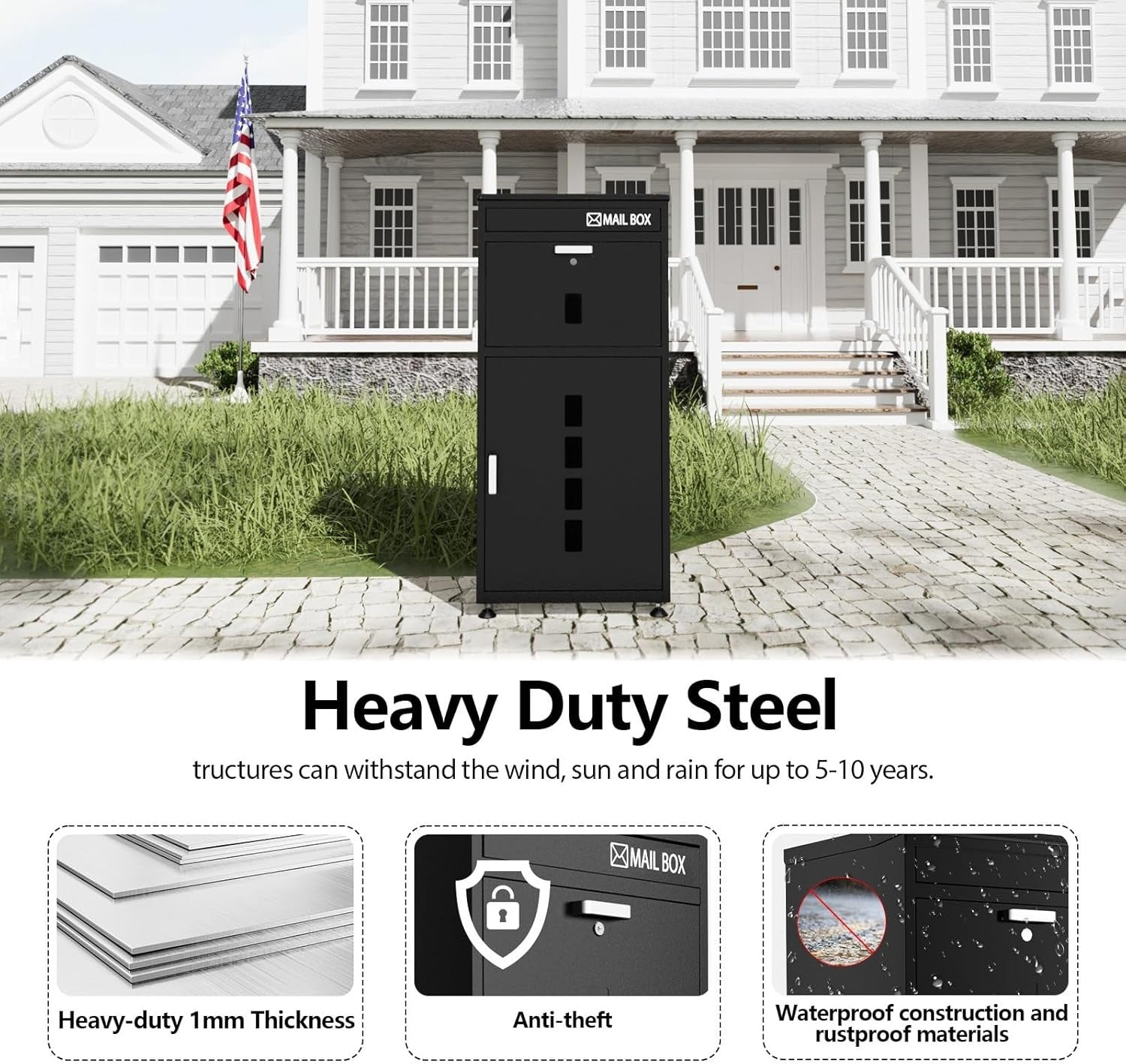 Kaer 2 - in - 1 Mail and Package Delivery Box 011 | Large - KaerWorld