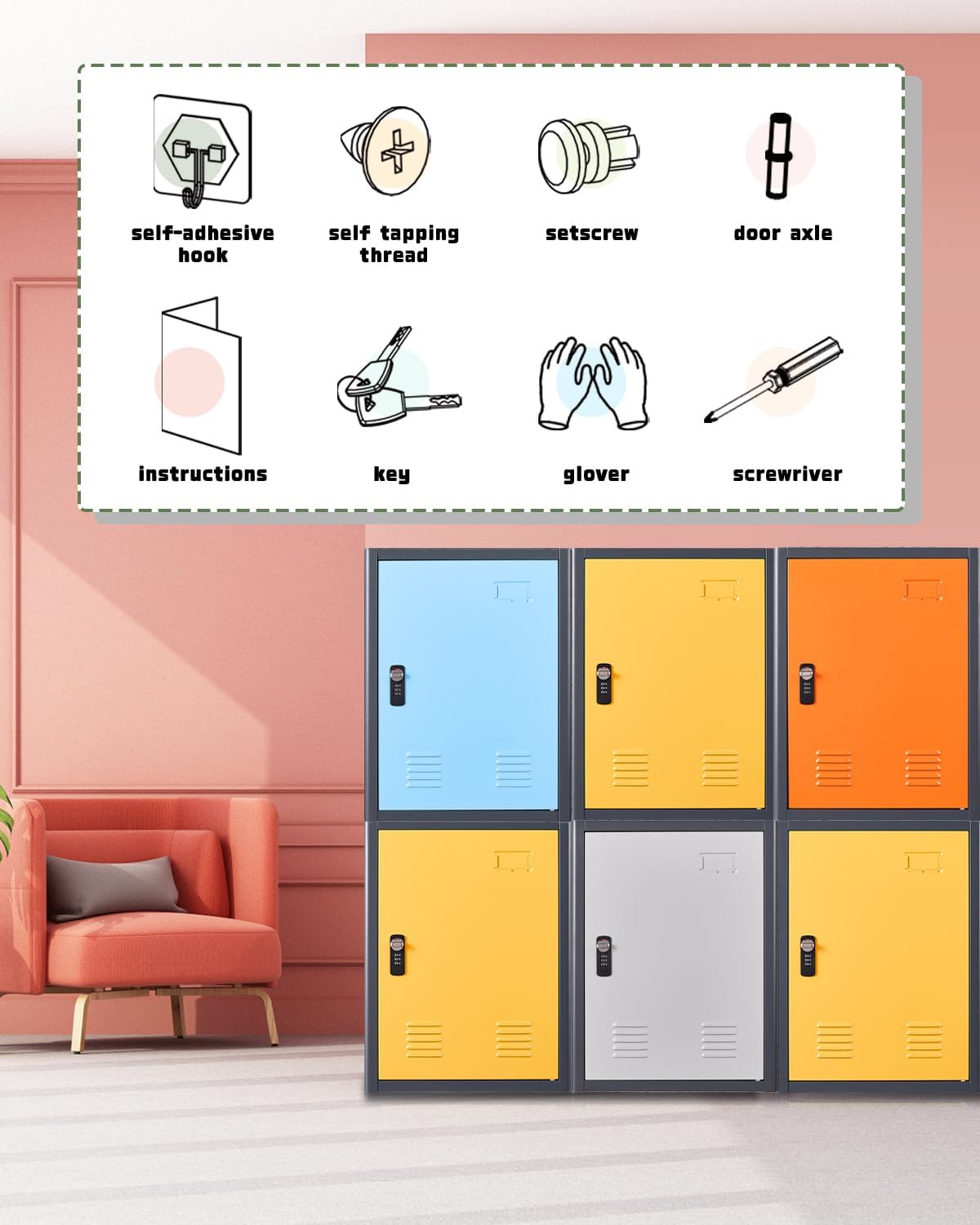 Kaer 20" High Metal Locker - KaerWorld