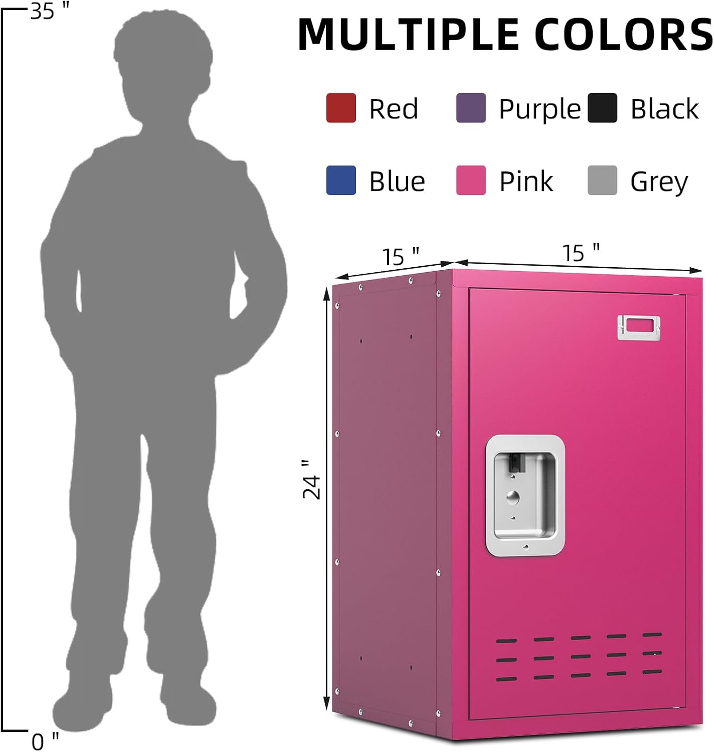 Kaer 20" High Metal Locker - KaerWorld